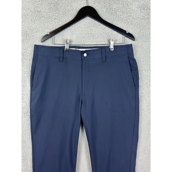 Callaway Pants Mens 36x30 Navy Blue Golf Performance Stretch Flat Front Chino